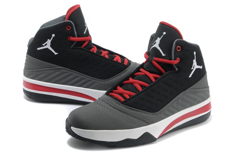 2013 Jordan B`MO Black Grey Red White Shoes